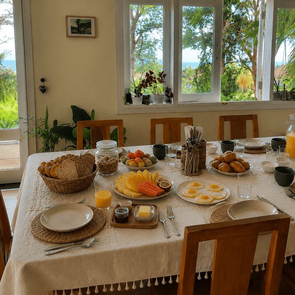 Tropical villa terrace